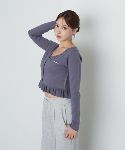 RAY CASSIN(レイカズン)の「ペプラムキャミセットカーディガン(カーディガン/ボレロ・レディース・アイボリー/ブラック/グレー系その他2・FREE)」の15枚目の写真