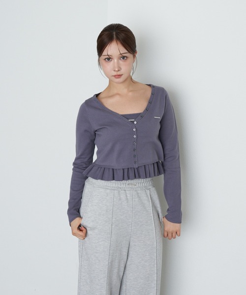 RAY CASSIN(レイカズン)の「ペプラムキャミセットカーディガン(カーディガン/ボレロ・レディース・アイボリー/ブラック/グレー系その他2・FREE)」の16枚目の写真