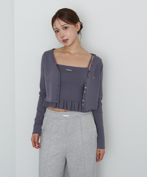 RAY CASSIN(レイカズン)の「ペプラムキャミセットカーディガン(カーディガン/ボレロ・レディース・アイボリー/ブラック/グレー系その他2・FREE)」の20枚目の写真