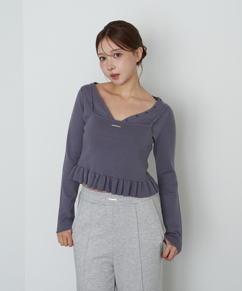 RAY CASSIN(レイカズン)の「ペプラムキャミセットカーディガン(カーディガン/ボレロ・レディース・アイボリー/ブラック/グレー系その他2・FREE)」の22枚目の写真