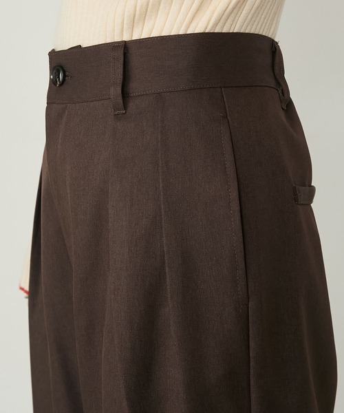 forksy.(フォルクシー)の「【forksy.】ダブルタックワイドスラックスパンツ<セットアップ対応>(スラックス・レディース・ダークブラウン/ブラック/ライトベージュ/チャコールグレー・M/L)」の7枚目の写真