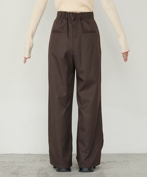 forksy.(フォルクシー)の「【forksy.】ダブルタックワイドスラックスパンツ<セットアップ対応>(スラックス・レディース・ダークブラウン/ブラック/ライトベージュ/チャコールグレー・M/L)」の16枚目の写真