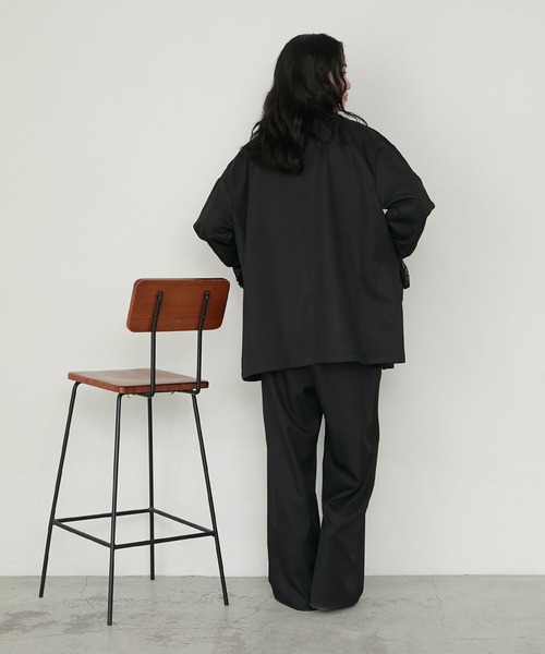 forksy.(フォルクシー)の「【forksy.】ダブルタックワイドスラックスパンツ<セットアップ対応>(スラックス・レディース・ダークブラウン/ブラック/ライトベージュ/チャコールグレー・M/L)」の14枚目の写真