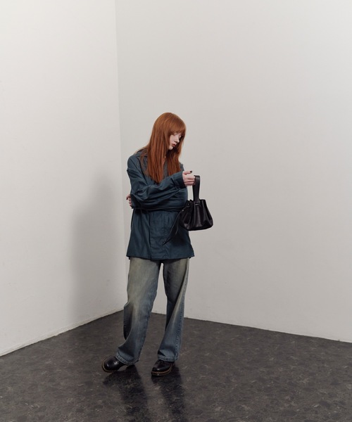 ONE.(ワンドット)の「【ONE. /ワンドット】/ ワンハンドルレザーハンドBAG/ ONE-004(ショルダーバッグ・メンズ・ブラック・FREE)」の11枚目の写真