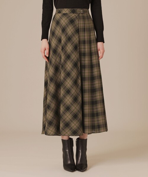MACKINTOSH LONDON（マッキントッシュ ロンドン）の「ウォッシャブルウールビエラスカート（スカート・レディース・ブラック/グリーン系その他4/ベージュ・36/38）」の9枚目の写真