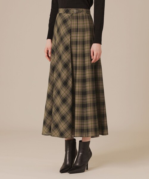 MACKINTOSH LONDON（マッキントッシュ ロンドン）の「ウォッシャブルウールビエラスカート（スカート・レディース・ブラック/グリーン系その他4/ベージュ・36/38）」の10枚目の写真