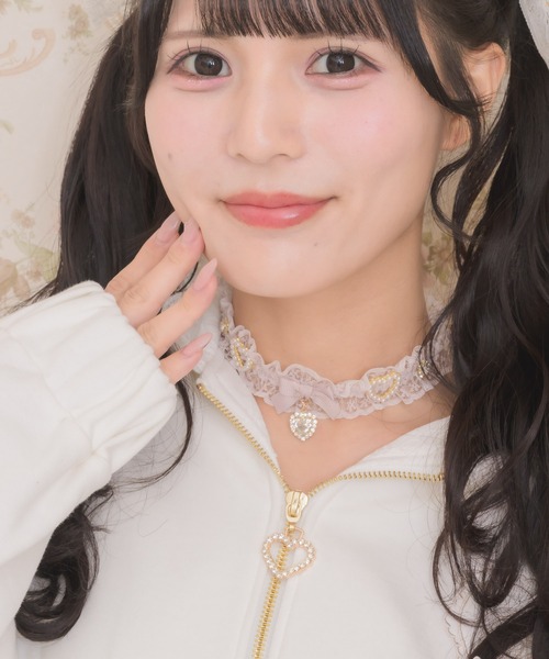 フリルレースハートビジューチョーカー（チョーカー）｜ROJITA