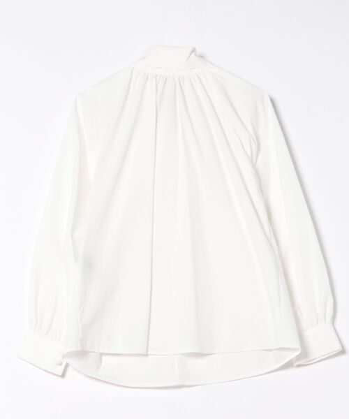 INTERPLANET（インタープラネット）の「ＴＣブロードＢＩＧリボン前後２ＷＡＹブラウス（シャツ/ブラウス・レディース・ブルー/オフホワイト/ブラック・FREE）」の4枚目の写真