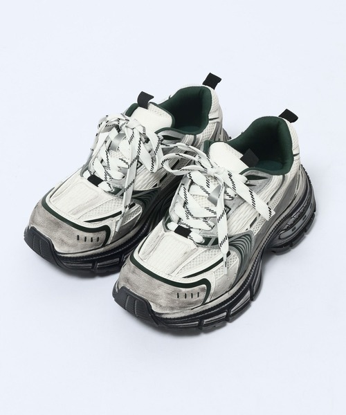 JEANASIS（ジーナシス）の「ステインカコウスニーカー/593715（スニーカー・レディース・ホワイト系その他/ブラック系その他/グレー系その他・MEDIUM/LARGE）」の2枚目の写真