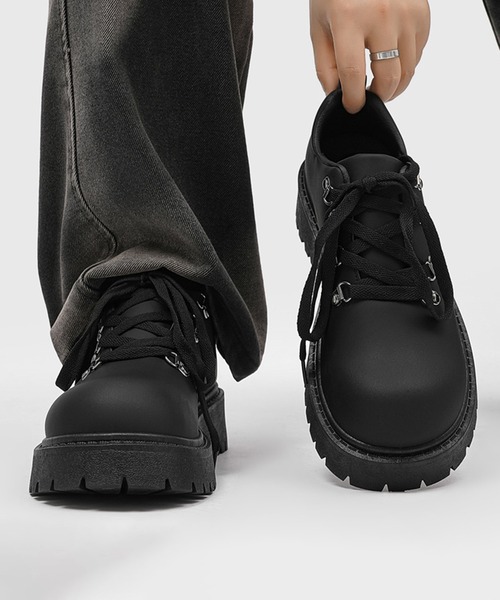 CALIFORNIA OUTFITTERS(カリフォルニア アウトフィッターズ)の「9C97 レースアップ厚底 マウンテンシューズ(ブーツ・メンズ・ブラック・44/42/40)」の1枚目の写真