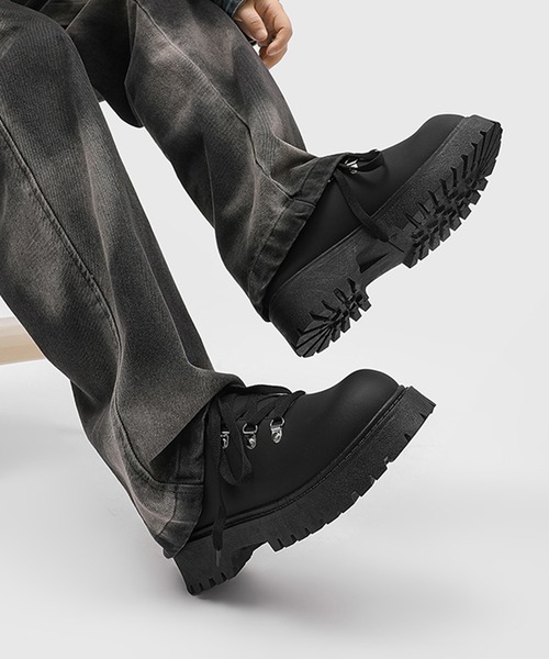 CALIFORNIA OUTFITTERS(カリフォルニア アウトフィッターズ)の「9C97 レースアップ厚底 マウンテンシューズ(ブーツ・メンズ・ブラック・44/42/40)」の13枚目の写真