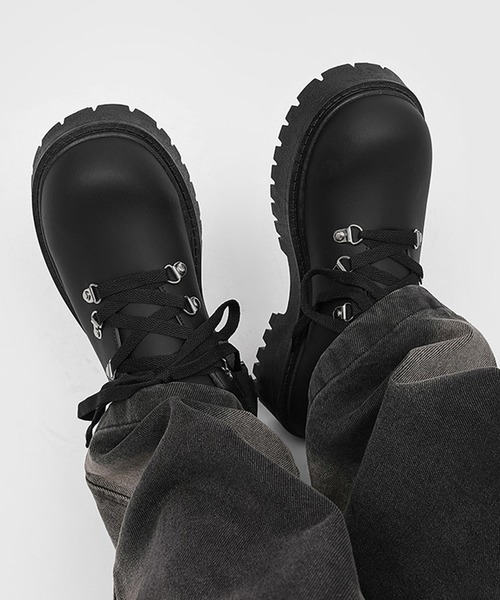 CALIFORNIA OUTFITTERS(カリフォルニア アウトフィッターズ)の「9C97 レースアップ厚底 マウンテンシューズ(ブーツ・メンズ・ブラック・44/42/40)」の7枚目の写真