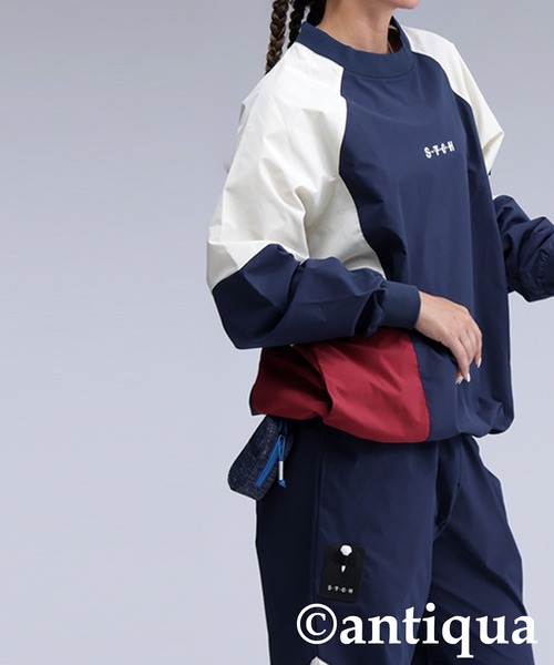 antiqua(アンティカ)の「【STCH】配色切替トップス(Tシャツ/カットソー・レディース・ブラック/ネイビー・LXL/ML)」の9枚目の写真