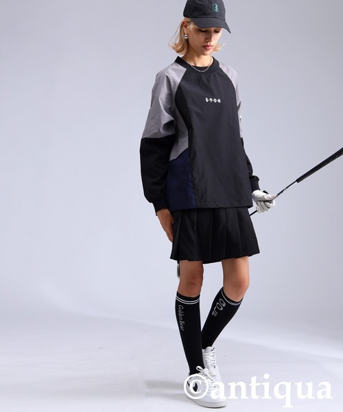 antiqua(アンティカ)の「【STCH】配色切替トップス(Tシャツ/カットソー・レディース・ブラック/ネイビー・LXL/ML)」の5枚目の写真