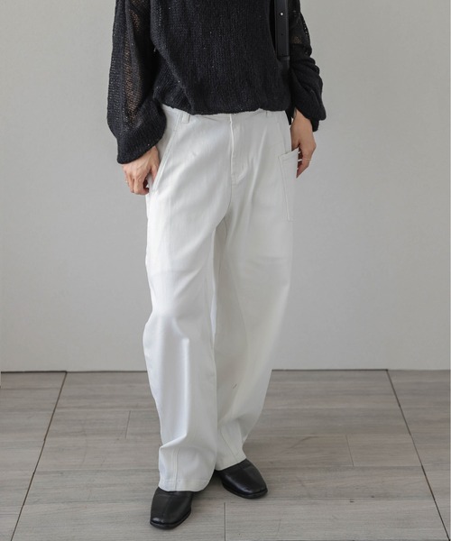 La-gemme(ラジェム)の「パネルラインアシンメトリーワイドパンツ(その他パンツ・レディース・ブラック/オリーブ/ホワイト・M/L)」の19枚目の写真