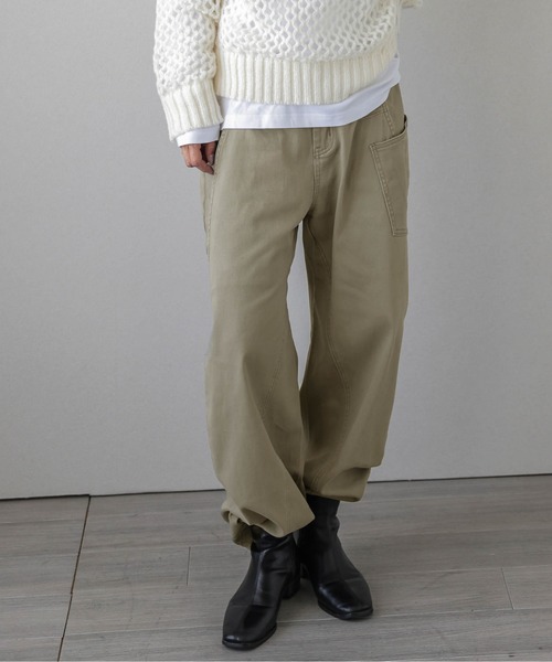 La-gemme(ラジェム)の「パネルラインアシンメトリーワイドパンツ(その他パンツ・レディース・ブラック/オリーブ/ホワイト・M/L)」の4枚目の写真