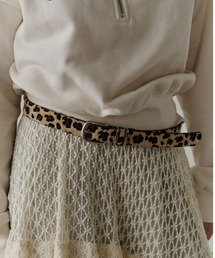 bita.（ビタ）の「ハラコ風レオパードベルト（ベルト）」