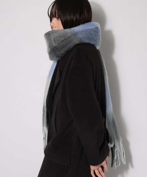 PAGEBOY（ページボーイ）の「フリンジチェックストール（ストール/ショール・レディース・ベージュ/ブラック・FREE）」の21枚目の写真