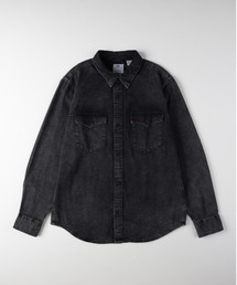 【Levi's】ウェスタンシャツ (デニム/フロントポケット/ラウンドヘム/耐久性/レイヤード/カジュアル/デイリーユース/リーバイス)