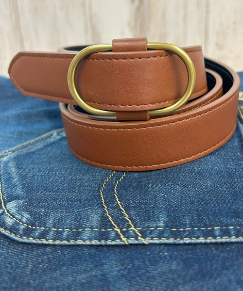 Lee（リー）の「Lee/リー　30mm ピンレスベルト/ゴールドバックル（ベルト・レディース・ダークブラウン/ブラウン/ブラック・FREE）」の3枚目の写真
