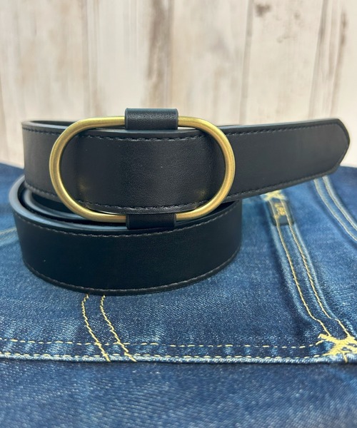 レザーベルト　ネイビー/金色バックル　EUR75/90CM　（りん） アポロンレザー ベルト（ゴールド）｜UNDER R(アンダーアール)｜Ron Herman