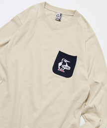 CHUMS（チャムス）の「限定展開 CHUMS×FREAK'S STORE/チャムス 別注 ブービーバード ニットポケット クルーネック ロングスリーブ Tシャツ（Tシャツ/カットソー）」