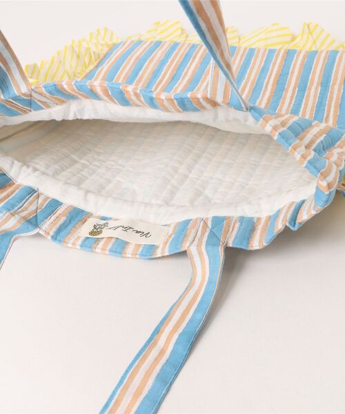 チチカカ(チチカカ)の「カリーノブロックプリントフリルトート(トートバッグ・レディース・ピンクベージュ/ライトブルー/グレー/その他1/その他2/イエロー・FREE)」の7枚目の写真