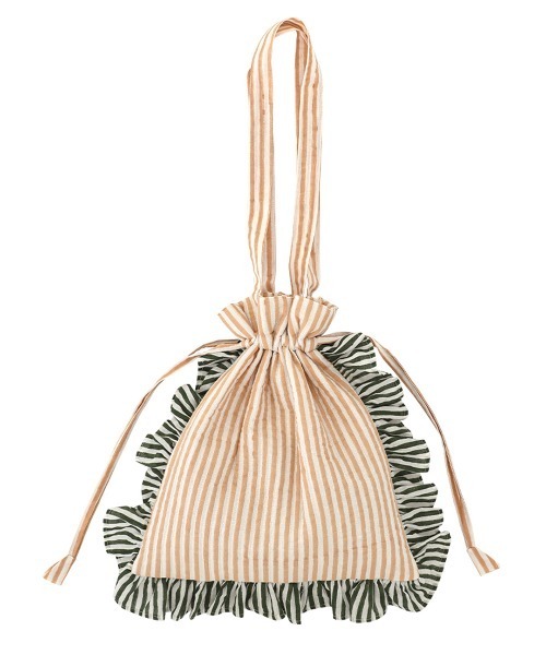 チチカカ(チチカカ)の「カリーノブロックプリントフリルトート(トートバッグ・レディース・ピンクベージュ/ライトブルー/グレー/その他1/その他2/イエロー・FREE)」の5枚目の写真