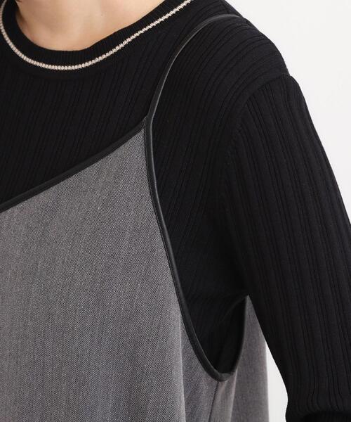 grove(グローブ)の「【体型カバー/レイヤード】へリンボンキャミワンピース(ワンピース・レディース・ブラウン系その他/チャコールグレー・02/03/01/05/04)」の18枚目の写真