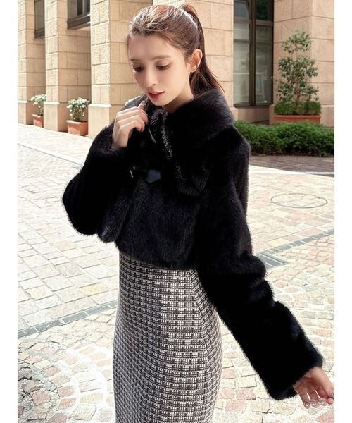 RESEXXY(リゼクシー)の「フェイクファーダッフルブルゾン(ブルゾン・レディース・アイボリー/ブラック/ブラウン・FREE)」の18枚目の写真