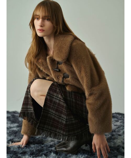 RESEXXY（リゼクシー）の「フェイクファーダッフルブルゾン（ブルゾン・レディース・アイボリー/ブラック/ブラウン・FREE）」の22枚目の写真