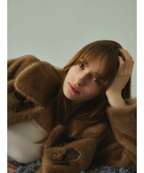 RESEXXY（リゼクシー）の「フェイクファーダッフルブルゾン（ブルゾン・レディース・アイボリー/ブラック/ブラウン・FREE）」の21枚目の写真