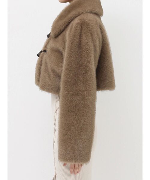 RESEXXY（リゼクシー）の「フェイクファーダッフルブルゾン（ブルゾン・レディース・アイボリー/ブラック/ブラウン・FREE）」の18枚目の写真