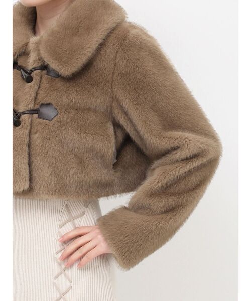 RESEXXY（リゼクシー）の「フェイクファーダッフルブルゾン（ブルゾン・レディース・アイボリー/ブラック/ブラウン・FREE）」の15枚目の写真