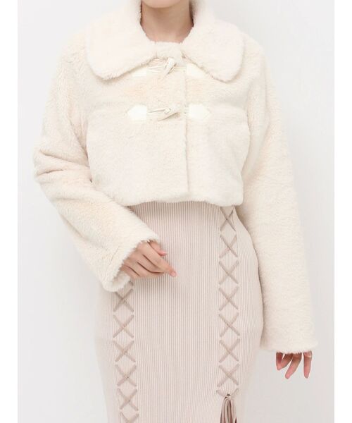 RESEXXY（リゼクシー）の「フェイクファーダッフルブルゾン（ブルゾン・レディース・アイボリー/ブラック/ブラウン・FREE）」の10枚目の写真