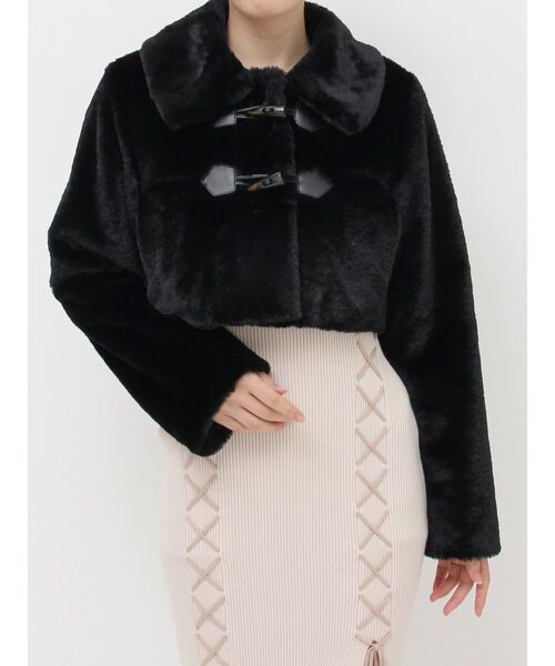 RESEXXY（リゼクシー）の「フェイクファーダッフルブルゾン（ブルゾン・レディース・アイボリー/ブラック/ブラウン・FREE）」の11枚目の写真