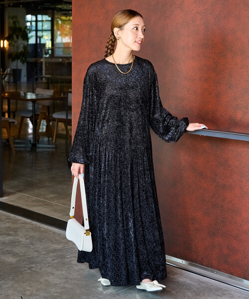 セール】限定展開 オパール 小花柄 切り替え ワンピース(ドレス