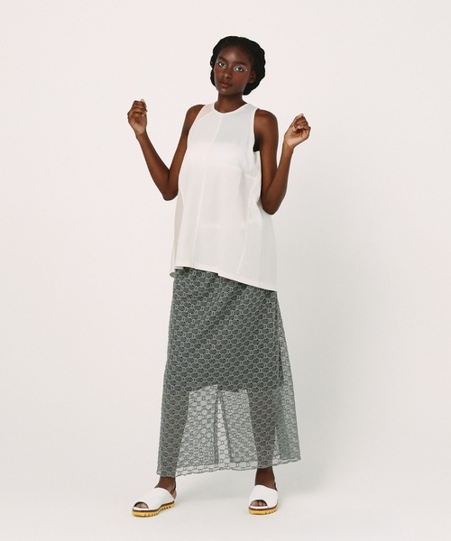 BEDSIDEDRAMA（ベットサイドドラマ）の「Ultra Mesh Skirt（スカート・レディース・ミント/ブラック・1）」の3枚目の写真