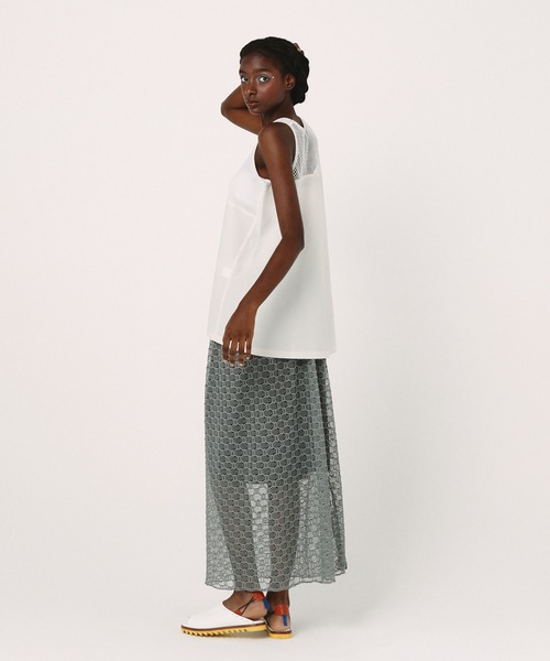 BEDSIDEDRAMA（ベットサイドドラマ）の「Ultra Mesh Skirt（スカート・レディース・ミント/ブラック・1）」の4枚目の写真
