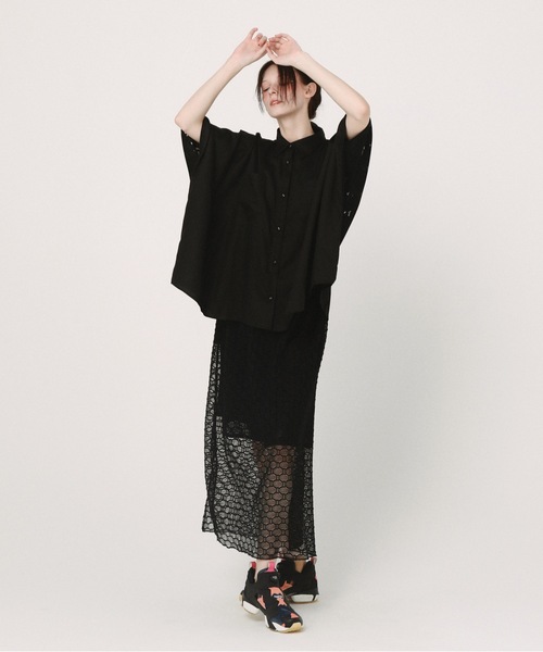 BEDSIDEDRAMA（ベットサイドドラマ）の「Ultra Mesh Skirt（スカート・レディース・ミント/ブラック・1）」の6枚目の写真