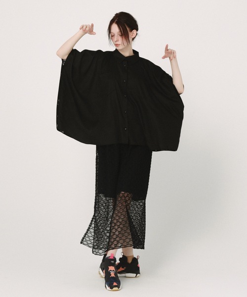 BEDSIDEDRAMA（ベットサイドドラマ）の「Ultra Mesh Skirt（スカート・レディース・ミント/ブラック・1）」の7枚目の写真