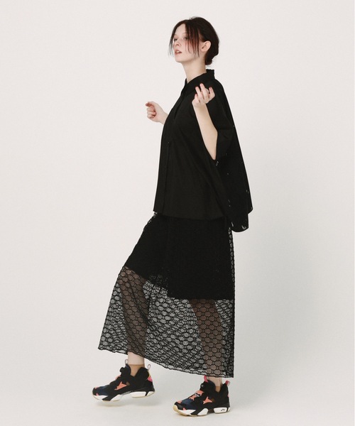 BEDSIDEDRAMA（ベットサイドドラマ）の「Ultra Mesh Skirt（スカート・レディース・ミント/ブラック・1）」の8枚目の写真