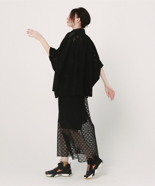 BEDSIDEDRAMA（ベットサイドドラマ）の「Ultra Mesh Skirt（スカート・レディース・ミント/ブラック・1）」の10枚目の写真