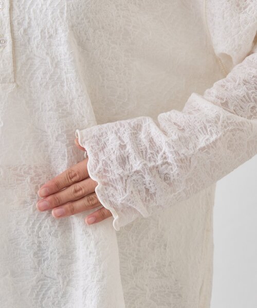 CIAOPANIC TYPY（チャオパニックティピー）の「２wayシアージャガードレースヘンリーネックTee（Tシャツ/カットソー・レディース・バーガンディー/オフホワイト/ブラック・ONE SIZE）」の22枚目の写真