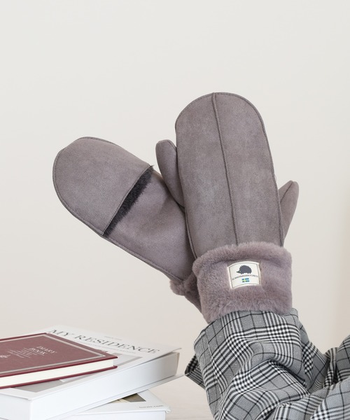 セール】SCANDINAVIANFOREST スエード調オープンフィンガー ミトン