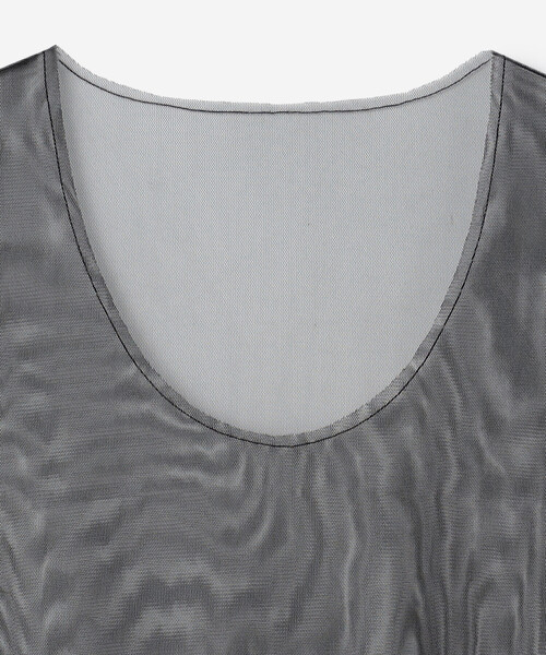 Bshop(ビショップ)の「eunoia | レイヤードメッシュワンピース WOMEN(ワンピース・レディース・ブラック/ホワイト・ONE)」の6枚目の写真