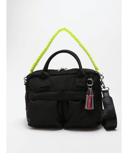 cheek(BAG)(チーク)の「【cheek】w pocket 3way boston(ショルダーバッグ・レディース・グレー/ブラック/カーキ・FREE)」の2枚目の写真