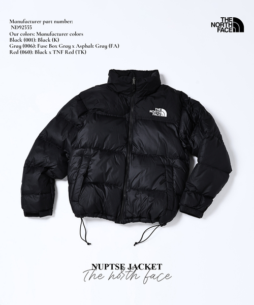 THE NORTH FACE(ザノースフェイス)の「THE NORTH FACE / ノースフェイス ヌプシ ジャケット ND92555(ダウンジャケット/コート・メンズ・チャコールグレー/ブラック/レッド・MEDIUM/LARGE)」の2枚目の写真