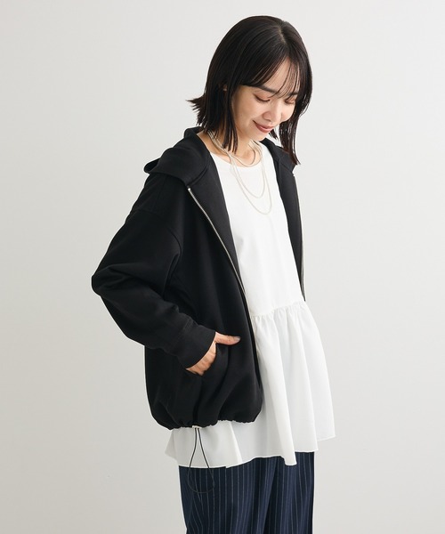 Green　Parks（グリーンパークス）の「裾フレアホワイトインナー（Tシャツ/カットソー・レディース・オフホワイト・FREE）」の4枚目の写真