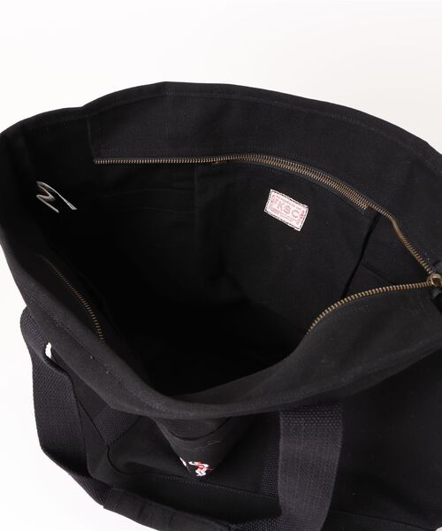 StPT(エスティーピーティー)の「【PKSC/ポンコツスイングクラブ】SWING CLUB ノラリクラリ LOCKER BAG トートバッグ ロッカーバッグ 開口部ジップ付き(トートバッグ・メンズ・アイボリー/ブラック・FREE)」の11枚目の写真